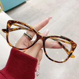 DAIIIBABYYY  -  2024  New Cat Eyes Large Frame Women Anti Blue Light Glasses Fashion Printing Solid Computer Glasses Frame Eyeglasses Очки