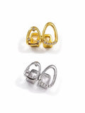 Daiiibabyyy  European And American Micro-Set Zirconia Hip-Hop Style Braces, Streetwear With Unique Personality, Trendy Dental Accessories