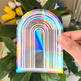 Daiiibabyyy PVC Sun Catcher Self Adhesive Glass Window Stickers Cat Moth Energy Suncatcher Wallpaper Rainbow Prisms Sticker Sunlight Decals