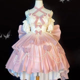 Daiiibabyyy Japan Genuine Sweet Kawaii Lolita Dress Jsk Women Victorian Princess Party Wedding Dresses Girly Floral Bow Elegant Lolita