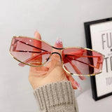 Daiiibabyyy  New Vintage Sunglasses Women Men Fashion Y2K Brand Designer Black Gradient Sun Glasses Steampunk Glasses Shades Glasses Eyewear