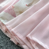 DAIIIBABYYY  -  Elegant Butterfly Print Mesh Spliced Ruffle Sleeveless Chic Straps Slim Slip Dresses French Women High Street Summer Clothing