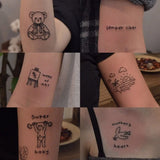 Daiiibabyyy  Cute Small Tattoo Sticker Waterproof Temporary Tattoo Lasts Up To 15 Days