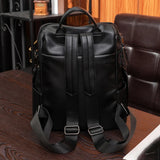 Daiiibabyyy  Large capacity retro style soft women's backpack, convertible shoulder bag, perfect for commuting and travel