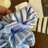 Daiiibabyyy Ins Simple Cute Bow Hair Scrunchies French Style Large Intestine Hair Ring Elegant Lady Y2K Hair Band