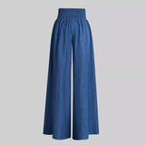 DAIIIBABYYY  -  Women's Loose Slim and Drapey Solid Color High-waisted Casual Wide-leg Pants