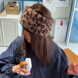 Daiiibabyyy  New Plush Headband Winter Warm Faux Fur Hairband Soft Elastic Hair Bands girls Fluffy Fur Coldproof Ear Warmer Warm Headbands