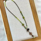 DAIIIBABYYY  -  Boho Acrylic Resin Beaded Flower Pendant Necklace Adjustable Beach Charm Jewelry For Women Fashion Gift