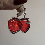 Daiiibabyyy Lovely Fruit Strawberry Women's Earrings Romantic Valentine's Day Gift