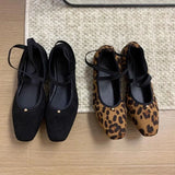 DAIIIBABYYY  -  Fashion Leopard Print Flats Ballerina Women Shoes Slip On Loafer Round Toe Shallow Mary Janes Ballet Soft Moccasin Zapatos Mujer