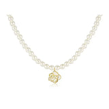 Daiiibabyyy  Luxury Necklace big brand Camellia Imitation of pearls necklace female women's neck chain neck chokers