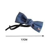 Daiiibabyyy  New Retro Denim Bow Hair Clips for Women S-Shaped Exquisite Sweet High Ponytail Twist Clip Casual Hair Accessory
