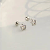 Daiiibabyyy  Mini Colorful Heart Ear Cartilage Piercing Lobe Stud Earring for Women Y2k Accessories Tragus Rook Helix Flat Ear Jewelry KAE312