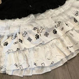 DAIIIBABYYY  -  Japanese Two Pieces Set Women Patchwork Grunge Bandage Bow T-shirt + Y2k Aesthetic Printing Mini Cake Skirts Harajuku Outfits