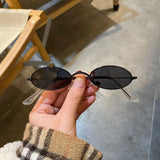 DAIIIBABYYY  -  New Unisex Retro Small Frame Oval Sunglasses Fashion Design Sun Glasses Summer Vintage Shades Eyeglasses Women's fashion glasses