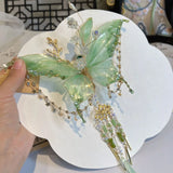 Daiiibabyyy  Dream Antique Butterfly Fairy Headgear Fringed Hairpin Antique Fairy High Value National Style Hair Jewelry