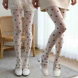 Daiiibabyyy  Fashion Spring Korean Polka Dot Knee High Stockings Women Vintage Y2K Sweet Cute Pantyhose Tight JK Lolita Long Tube Sockings