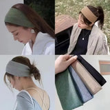 Daiiibabyyy  Sports Cycling Wash Face Hairbands Soft Korean Cotton Knitted Headband For Women Girls Bandanas Fashion Hair Accessories