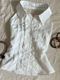 Daiiibabyyy  Original Beautiful White Strapl irt Women's Summer New Sle Retro Vintage Svel Cotton Blend Busin Casual irt