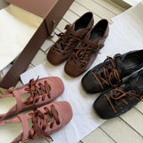 Daiiibabyyy  New Retro Women's Mary Jane Shoes Exquisite Lace Casual Shoes for Woman Fashion Ballet Flats Shoe Designer Shoes Zapatos Mujer
