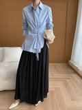 DAIIIBABYYY  -  Niche Design Sense Chinese Swashplate Buckle Irregular Thin Feeling Shirt Early Spring New Model