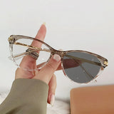 DAIIIBABYYY  -  Fashion Vintage Cat Eye Anti Blue Light Glasses Women Triangle Metal Frame Female Anti Radiation Eye Protection Spectacles Очки