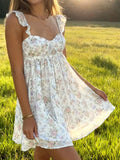 Daiiibabyyy  Women s Floral Print Sleeveless V-Neck Mini Dress for Summer Parties and Date Nights - Elegant and Stylish Outfit