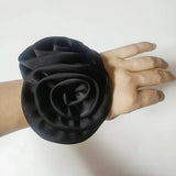 DAIIIBABYYY  -  Satin Scrunchies Women 2 rose Hair Bands Elastic Rubber Bands Back Ponytail Cute Summer Headwear Women's Hair Accessories