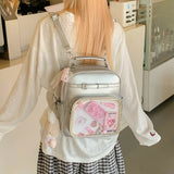Daiiibabyyy  New Women Fashion Casual Backpack Preppy Style One Shoulder Crossbody Handbag Original Niche Design Girl Ulzzang Ita Bag