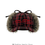 Daiiibabyyy  Earflap Baseball Hat for Girls Women Embroidery Furry Casual Hat for Sports Gym Mountain Camping Hat Outdoor Activity