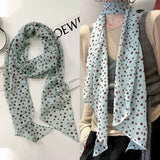 DAIIIBABYYY  -  Polka Dots Chiffon Transparent Breathable Sunscreen Shawl Female Summer Thin Long Beach Towel Sun Silk Scarf