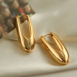 Daiiibabyyy  Luxury Top Quality Smooth Star Zircon Hoop Earrings for Women Girls Metal Chunky Sun Rhinestone Ear Buckle Punk Y2K Jewelry