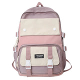 Daiiibabyyy  Fashion Nylon Backpack Large Capacity Korean Color School Bag Multifunction Breathable Book Bag Teenage