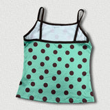 Daiiibabyyy  Polka Dot Sling American Vintage Tees Panelled Stripe Ruffles Patchwork Tanks Slim Y2K Goth Spice Girls Casual Moda Tops