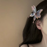 Daiiibabyyy  1PC Butterfly Dream Super Fairy New Chinese Retro Heat Shrink Butterfly Hair Clip Niche Design Temperament Hanfu Side Clip