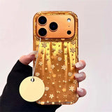 Daiiibabyyy  Meteor IND Brown Base Oil Painting Flower Phone Case for  iPhone 11 12 13 14 15 16 17 Pro Max