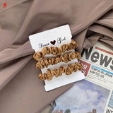 DAIIIBABYYY  -  3PCs/set Silk Satin Elastic Hair Band Small Scrunchies Set Ladies Rubber Bands Ponytail Holders for Women Girls Hair accessories