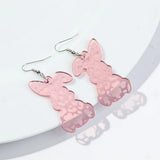 Daiiibabyyy  Funny Colorful Acrylic Hen Egg Drop Earrings for Women Lovely Cartoon Animals Dangle Earring Easter New Jewelry Gifts