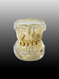 Daiiibabyyy  Hip-Hop Style Fashion-Zirconian Hearts/Hollowed-Out Lower Teeth. Rap Singer's Zirconian Teeth, Street Dance Decoration.