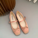 Daiiibabyyy 2024 Women Flat Shoes Fashion Round Toe Shallow Slip On Ladies Soft Ladies Mary Jane Ballerinas Flat Heel Casual Ballet Shoes