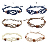 DAIIIBABYYY  -  Crystal Bracelet Holder Cage Cord for Crystal Quartz Bracelet Cord Empty Stone Holder DIY Bracelet Jewelry Making Holder