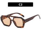 Daiiibabyyy  Unisex Sunglasses European American Double Beam Irregular New Retro High Quality Luxury Brand Personalized Popular Sunglasses