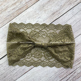 Daiiibabyyy  Vintage Lace Headband Fashion Scarf for Women Beach Travel Hair Accessories Stretchy Wide Band Hollow Out hair hoops
