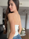 Daiiibabyyy  Woman Sexy Strapless Tops Lady Chic Off Shoulder Backless Girls Irregular Hem Street Fashion Tank 2026 Spring New Style Tops