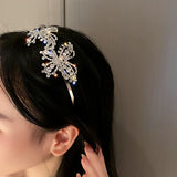 Daiiibabyyy  Fashion Simple Personality Hairbands for Women New Rhinestone Butterfly Headwear Design Wedding Bride Hair Accessories Gifts
