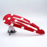 Daiiibabyyy  Funny Extra-large Hair Clips Polka Dot 3D Printed Cute Novelty Hairpin Curtain Clip Photography Props Oversized Hair Grip