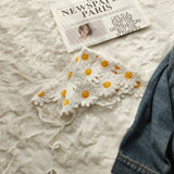 Daiiibabyyy  New Travel Photo Spring New Seaside Atmosphere Hook Flower Triangular Headscarf Women's Pastoral Style Flower Headband