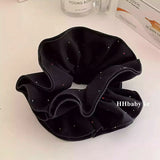 Daiiibabyyy  Elegant Ballet Satin Surface Wide Scrunchie Hair Band For Women Girls Sweet Hair Ornament Rubber Band Fashion Hair Accessories