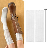 DAIIIBABYYY  -  Ballet Style Lace Leggings Mesh Leg Warmers Women Girls Kawaii Lolita Socks Boot Cuffs Summer Thin Socks Knitted Sleeve Cover