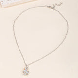 Daiiibabyyy  Luxury Pendant Necklaces Women Trend Temperament Moon and Star  Charm Silver Color Steel and Titanium Choker Jewelry Gifts